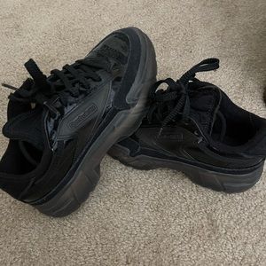 Reebok x Cardi B collab all black chunky sneakers